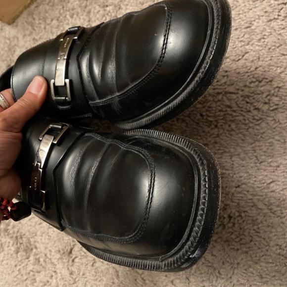Vintage Gucci black leather horsebit loafers dress shoes size 8.5D (41.5) main image 16